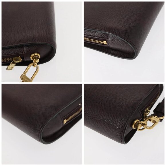 LOUIS VUITTON Taiga Baikal Clutch Bag Acajou M30186 LV Auth am9432 - Picture 16 of 16